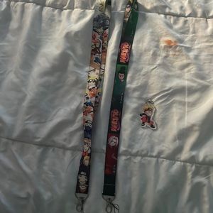 Two keychains and a clip for one keychain